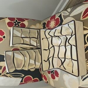 Canvas 3-Piece Beige Grid Closet Organizer Set